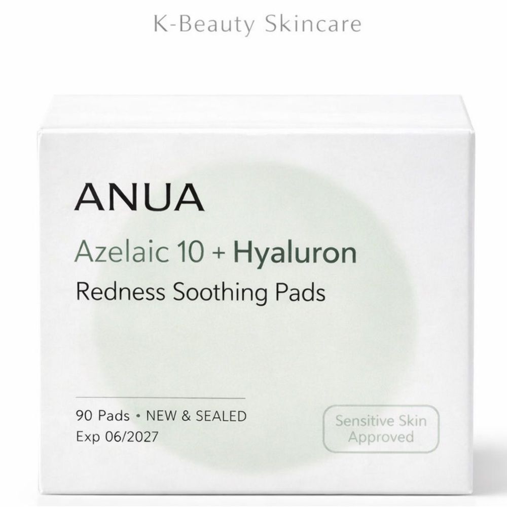 🌿 ANUA Azelaic 10 + Hyaluron Redness Soothing Pad – 90 Pads (NEW & SEALED)
